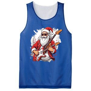 Christmas Heavy Metal Rock And Roll Electric Guitar Xmas Santa Gift Mesh Reversible Basketball Jersey Tank