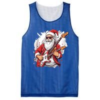 Christmas Heavy Metal Rock And Roll Electric Guitar Xmas Santa Gift Mesh Reversible Basketball Jersey Tank