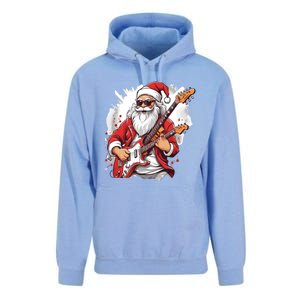 Christmas Heavy Metal Rock And Roll Electric Guitar Xmas Santa Gift Unisex Surf Hoodie