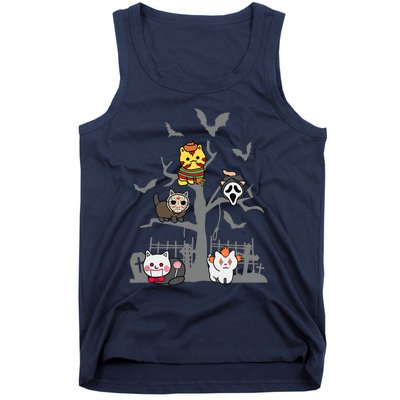 Cat Horror Movies Lazy Halloween Costume For Feline Lovers Tank Top