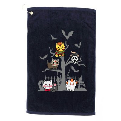 Cat Horror Movies Lazy Halloween Costume For Feline Lovers Platinum Collection Golf Towel