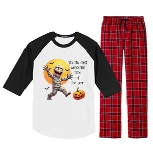 Cute Halloween Mummy Most Wonderful Time Of The Year Raglan Sleeve Pajama Set