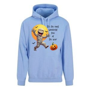 Cute Halloween Mummy Most Wonderful Time Of The Year Unisex Surf Hoodie