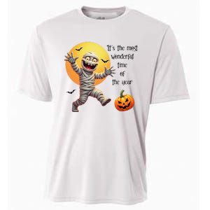 Cute Halloween Mummy Most Wonderful Time Of The Year Cooling Performance Crew T-Shirt