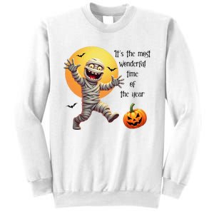 Cute Halloween Mummy Most Wonderful Time Of The Year Sweatshirt