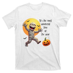 Cute Halloween Mummy Most Wonderful Time Of The Year T-Shirt