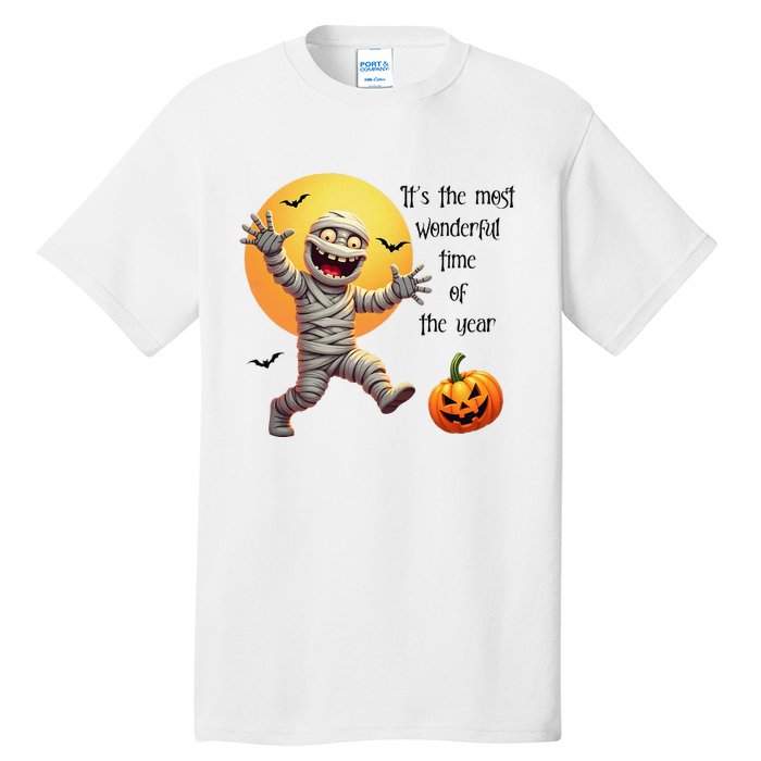 Cute Halloween Mummy Most Wonderful Time Of The Year Tall T-Shirt