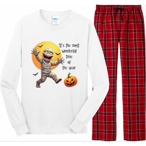 Cute Halloween Mummy Most Wonderful Time Of The Year Long Sleeve Pajama Set