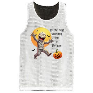 Cute Halloween Mummy Most Wonderful Time Of The Year Mesh Reversible Basketball Jersey Tank