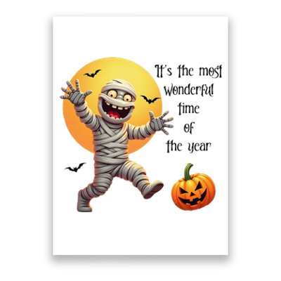 Cute Halloween Mummy Most Wonderful Time Of The Year Poster