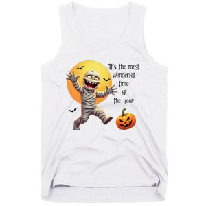 Cute Halloween Mummy Most Wonderful Time Of The Year Tank Top