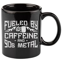 Coffee Heavy Metal Fueled By Caffeine And 90s Metal 11oz C Handle Ceramic Mug