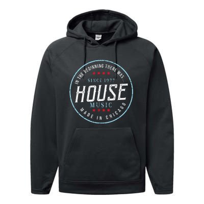 Chicago House Music Vintage Dj Edm Performance Fleece Hoodie