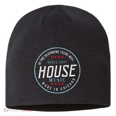 Chicago House Music Vintage Dj Edm Sustainable Beanie