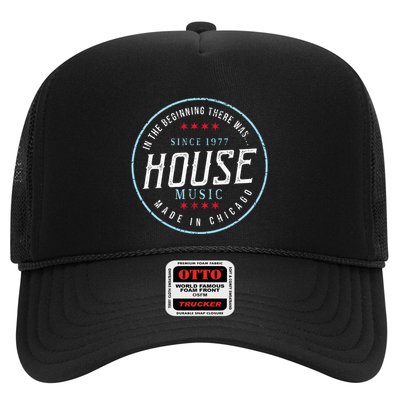 Chicago House Music Vintage Dj Edm Trucker Hat