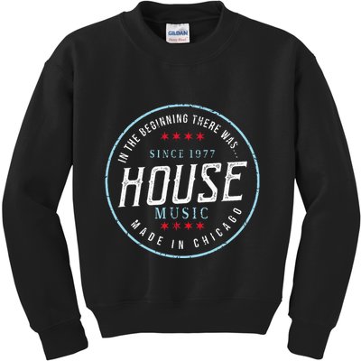 Chicago House Music Vintage Dj Edm Kids Sweatshirt
