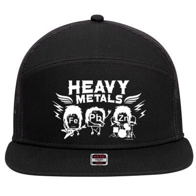 Chemistry Heavy Metals Geek Nerd Funny Chemist 7 Panel Mesh Trucker Snapback Hat