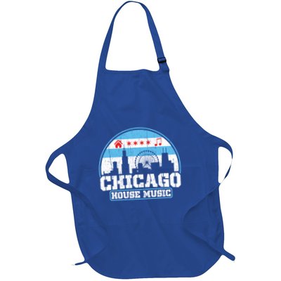 Chicago House Music Vintage Skyline Dj Gift Apron