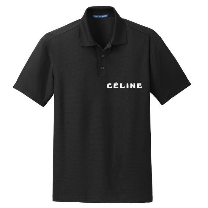 Céline Hello My Name Is Name Tag First Name Dry Zone Grid Polo