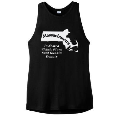 Click Hole Massachusetts In Nostra Vicinia Plura Sunt Dunkin Donuts Ladies PosiCharge Tri-Blend Wicking Tank