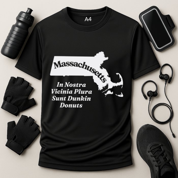 Click Hole Massachusetts In Nostra Vicinia Plura Sunt Dunkin Donuts Cooling Performance Crew T-Shirt
