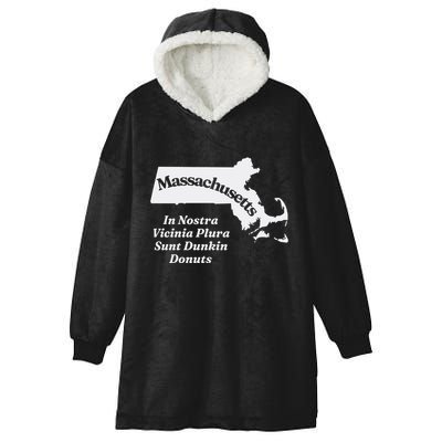 Click Hole Massachusetts In Nostra Vicinia Plura Sunt Dunkin Donuts Hooded Wearable Blanket