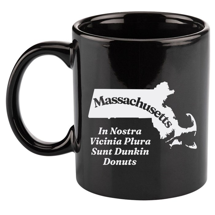 Click Hole Massachusetts In Nostra Vicinia Plura Sunt Dunkin Donuts 11oz C Handle Ceramic Mug