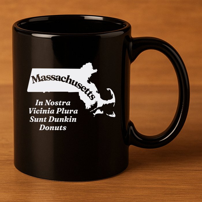 Click Hole Massachusetts In Nostra Vicinia Plura Sunt Dunkin Donuts 11oz C Handle Ceramic Mug