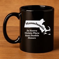 Click Hole Massachusetts In Nostra Vicinia Plura Sunt Dunkin Donuts 11oz C Handle Ceramic Mug