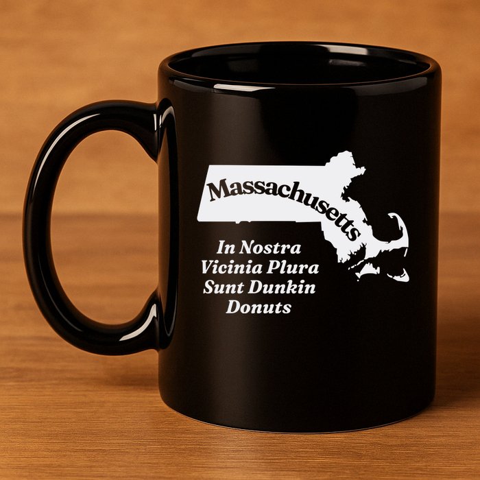 Click Hole Massachusetts In Nostra Vicinia Plura Sunt Dunkin Donuts 11oz C Handle Ceramic Mug