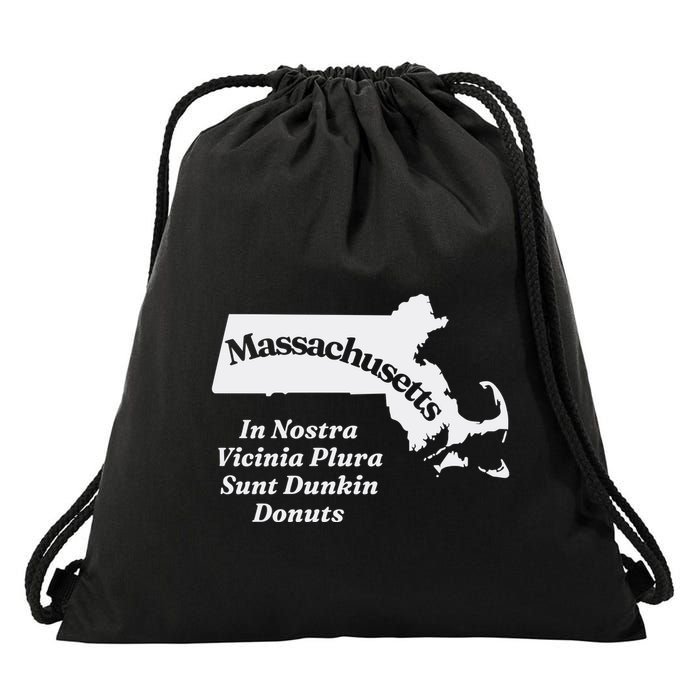 Click Hole Massachusetts In Nostra Vicinia Plura Sunt Dunkin Donuts Drawstring Bag