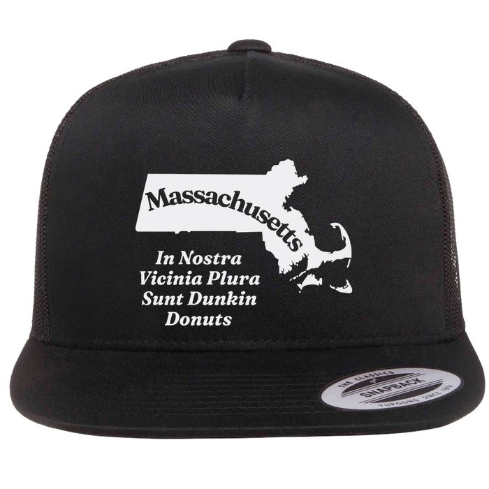 Click Hole Massachusetts In Nostra Vicinia Plura Sunt Dunkin Donuts Flat Bill Trucker Hat