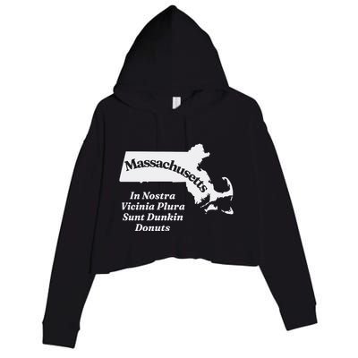 Click Hole Massachusetts In Nostra Vicinia Plura Sunt Dunkin Donuts Crop Fleece Hoodie