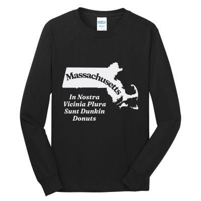 Click Hole Massachusetts In Nostra Vicinia Plura Sunt Dunkin Donuts Tall Long Sleeve T-Shirt