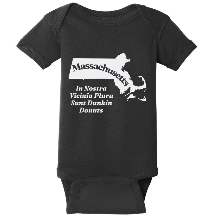 Click Hole Massachusetts In Nostra Vicinia Plura Sunt Dunkin Donuts Baby Bodysuit