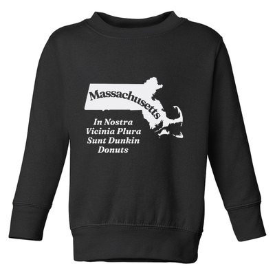 Click Hole Massachusetts In Nostra Vicinia Plura Sunt Dunkin Donuts Toddler Sweatshirt