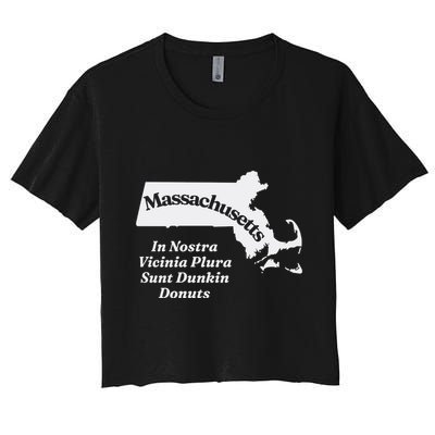 Click Hole Massachusetts In Nostra Vicinia Plura Sunt Dunkin Donuts Crop Top