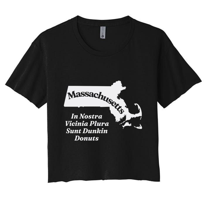 Click Hole Massachusetts In Nostra Vicinia Plura Sunt Dunkin Donuts Crop Top