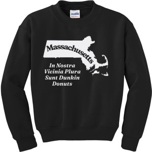 Click Hole Massachusetts In Nostra Vicinia Plura Sunt Dunkin Donuts Kids Sweatshirt