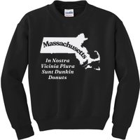 Click Hole Massachusetts In Nostra Vicinia Plura Sunt Dunkin Donuts Kids Sweatshirt