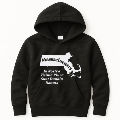 Click Hole Massachusetts In Nostra Vicinia Plura Sunt Dunkin Donuts Kids Hoodie