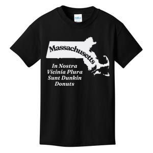 Click Hole Massachusetts In Nostra Vicinia Plura Sunt Dunkin Donuts Kids T-Shirt