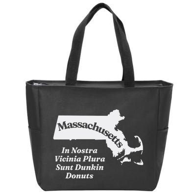 Click Hole Massachusetts In Nostra Vicinia Plura Sunt Dunkin Donuts Zip Tote Bag