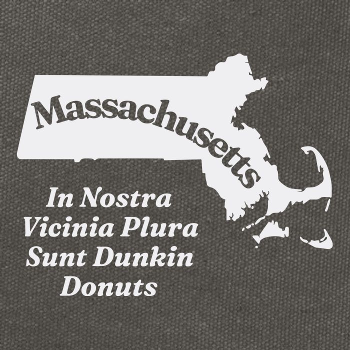 Click Hole Massachusetts In Nostra Vicinia Plura Sunt Dunkin Donuts Cotton Canvas Backpack