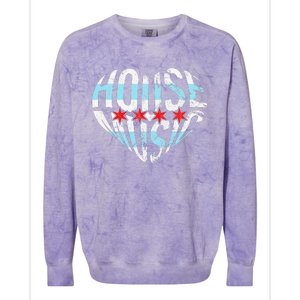 Chicago House Music I Love House Music Dj Colorblast Crewneck Sweatshirt