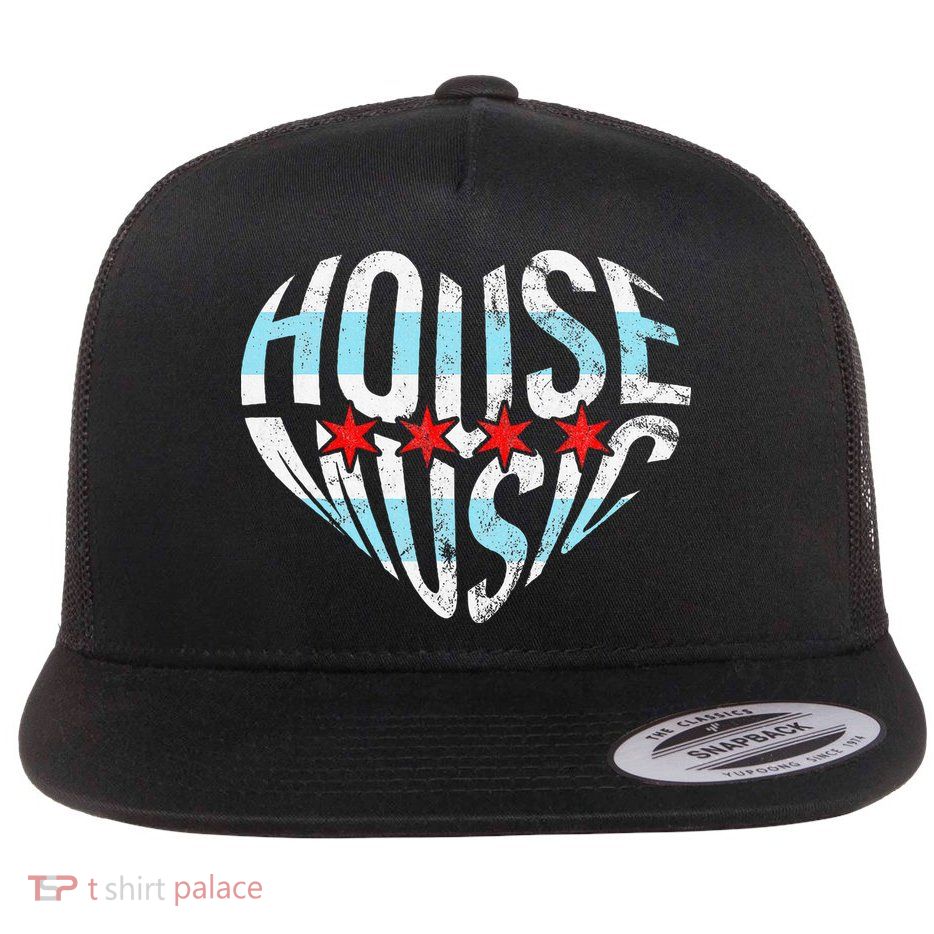 Chicago House Music I Love House Music Dj Flat Bill Trucker Hat