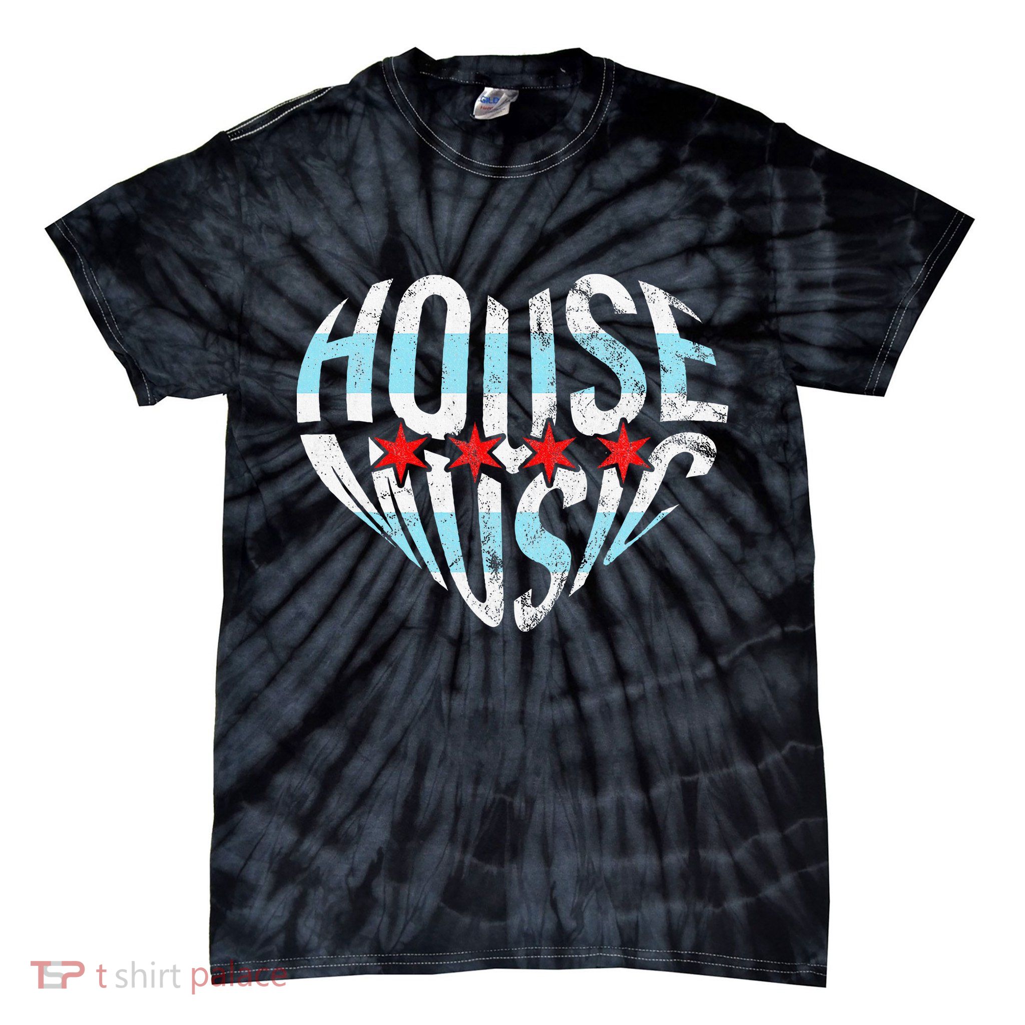 Chicago House Music I Love House Music Dj Tie-Dye T-Shirt