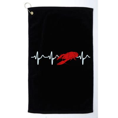 Crawfish Heartbeat Mardi Gras Lobster Season Boil Crew Gift Golf Towel