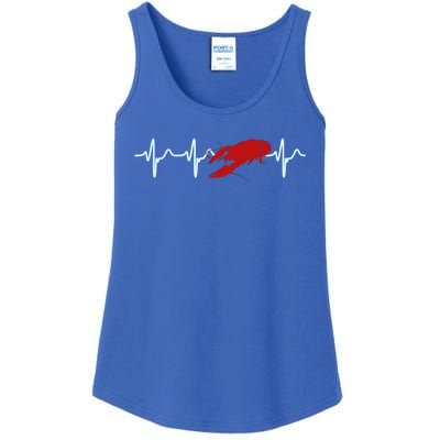 Crawfish Heartbeat Mardi Gras Lobster Season Boil Crew Gift Ladies Essential Tank