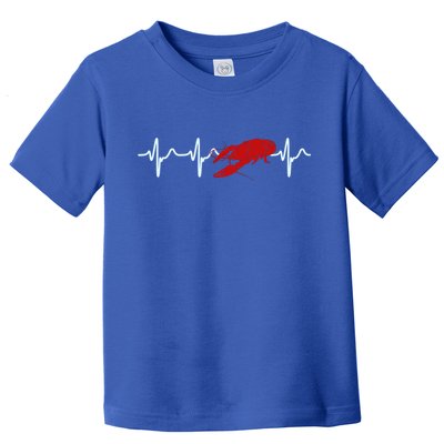 Crawfish Heartbeat Mardi Gras Lobster Season Boil Crew Gift Toddler T-Shirt